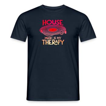 House Musik Disc Jockey - Männer T-Shirt - Navy - Vorne - AI Model Male 178 light (178cm)