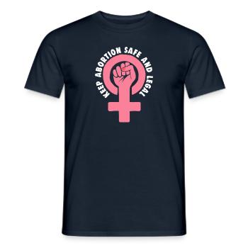 Keep Abortion Safe And Legal - Men's T-Shirt - navy - Front - AI Model Male 178 light (178cm)