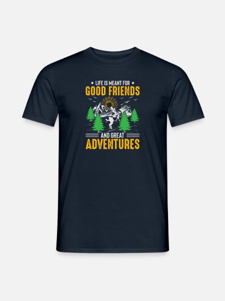 Friends camping - Männer T-Shirt - Navy