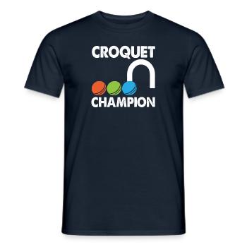 Croquet Champion - Men's T-Shirt - navy - Front - AI Model Male 178 light (178cm)
