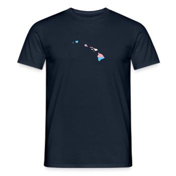 Trans Flag Hawaii LGBT Pride Support - Men's T-Shirt - navy - Front - AI Model Male 178 light (178cm)