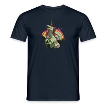 Zombie Licorne Costume d’Halloween Zombie Licorne - T-shirt homme - marine - Devant - AI Model Male 178 light (178cm)