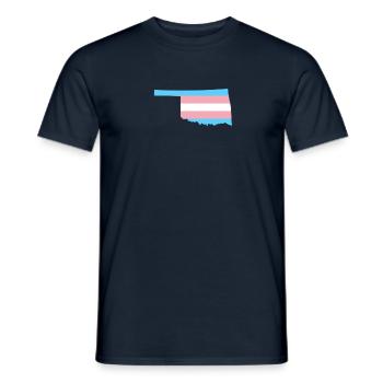 Trans Flag Oklahoma LGBT Pride Support - Men's T-Shirt - navy - Front - AI Model Male 178 light (178cm)