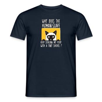 Lustiges Katzen Spruch Motiv Katzenbesitzer - Männer T-Shirt - Navy - Vorne - AI Model Male 178 light (178cm)