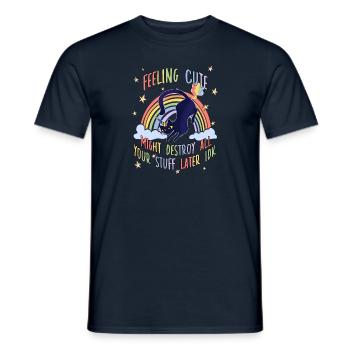 Cat Owner Rainbow Unicorn Cat Owner - Men's T-Shirt - navy - Front - AI Model Male 178 light (178cm)