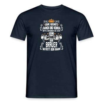 Mälzer Bier T Handwerker Lustiges Brauer - Männer T-Shirt - Navy - Vorne - AI Model Male 178 light (178cm)