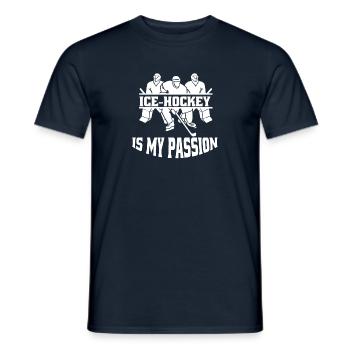 Eishockey Wintersport Eishockeyteam Geschenk - Männer T-Shirt - Navy - Vorne - AI Model Male 178 light (178cm)