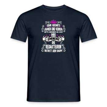 Redakteurin T witziges Spruch Motiv Redakteurin - Männer T-Shirt - Navy - Vorne - AI Model Male 178 light (178cm)