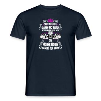 Moderatorin T witziges Spruch Motiv Moderatorin - Männer T-Shirt - Navy - Vorne - AI Model Male 178 light (178cm)