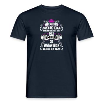 Busfahrerin T witziges Spruch Motiv Busfahrerin - Männer T-Shirt - Navy - Vorne - AI Model Male 178 light (178cm)