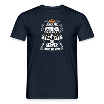 Kellner T witziges Spruch Motiv Kellner - Männer T-Shirt - Navy - Vorne - AI Model Male 178 light (178cm)