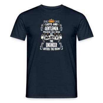 Engineer T funny saying motive engineer - Men's T-Shirt - navy - Front - AI Model Male 178 light (178cm)