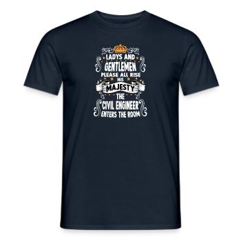 Ingénieur civil T drôle de dire Ingénieur civil - T-shirt homme - marine - Devant - AI Model Male 178 light (178cm)