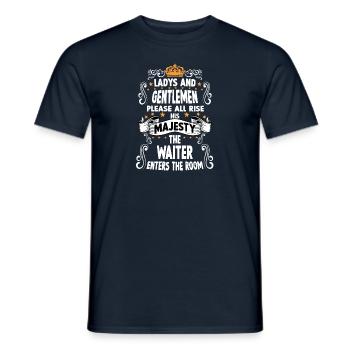 Kellner T Fun Spruch Motiv Kellner - Männer T-Shirt - Navy - Vorne - AI Model Male 178 light (178cm)