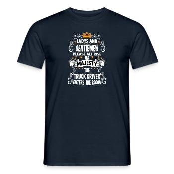Lkw-Fahrer T witziges Spruch Motiv Lkw-Fahrer - Männer T-Shirt - Navy - Vorne - AI Model Male 178 light (178cm)