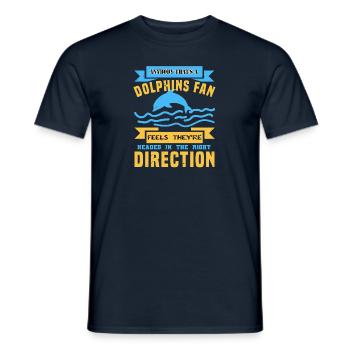 Anybody That's A Dolphins Fan - Men's T-Shirt - navy - Front - AI Model Male 178 light (178cm)