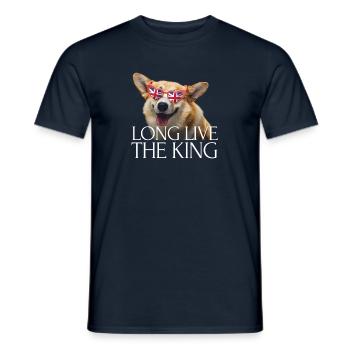 Couronnement du roi britannique Charles Angleterre Drapeau - T-shirt homme - marine - Devant - AI Model Male 178 light (178cm)