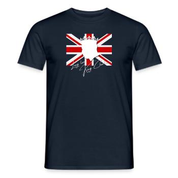 Couronnement du roi britannique Charles Angleterre Drapeau - T-shirt homme - marine - Devant - AI Model Male 178 light (178cm)