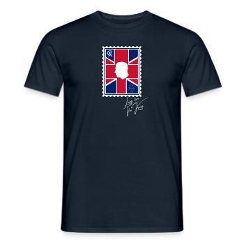 Couronnement du roi britannique Charles Angleterre Drapeau - T-shirt homme - marine - Devant - AI Model Male 178 light (178cm)