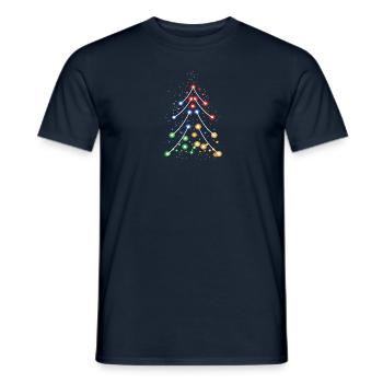weihnachtsbaum renntier - Männer T-Shirt - Navy - Vorne - AI Model Male 178 light (178cm)