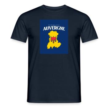 Fier de mes Racines Auvergne Bleu - T-shirt homme - marine - Devant - AI Model Male 178 light (178cm)