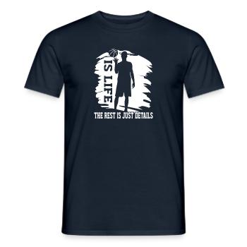 Basketball Is Life Rest Is Détails Basketball Player - T-shirt homme - marine - Devant - AI Model Male 178 light (178cm)