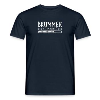 Drummer Loading Drumsticks - Funny Drummer Gifts - Männer T-Shirt - Navy - Vorne - AI Model Male 178 light (178cm)