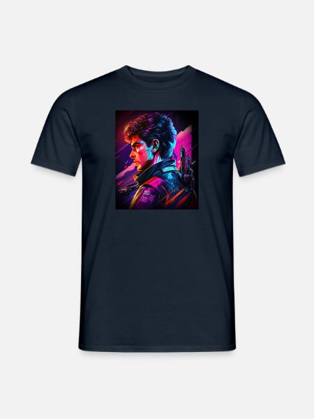 Retrowave Synthwave 80s Design - Männer T-Shirt - Navy