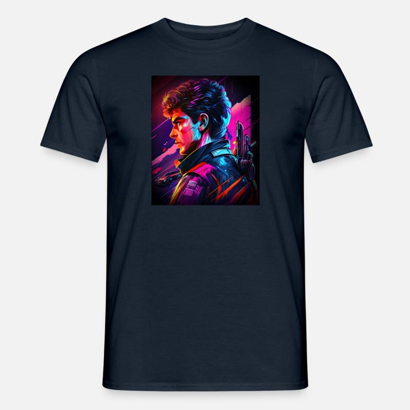 Retrowave Synthwave 80s Design - Männer T-Shirt - Navy