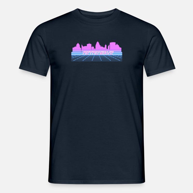 Retrowave Synthwave 80s Design - Männer T-Shirt - Navy