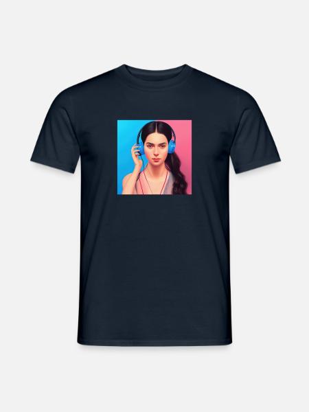 Musiclover, musician Character Design - Männer T-Shirt - Navy