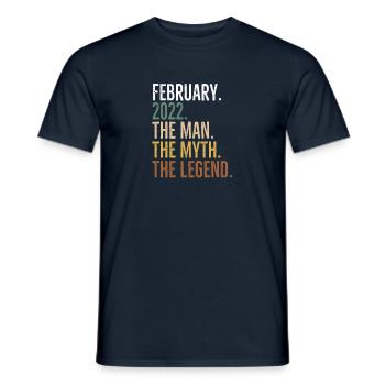 Février 2022 L’homme Le mythe La légende - T-shirt homme - marine - Devant - AI Model Male 178 light (178cm)