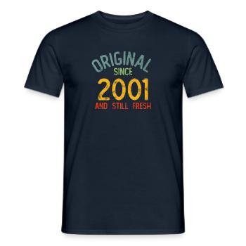 Millésime 2001 - T-shirt homme - marine - Devant - AI Model Male 178 light (178cm)