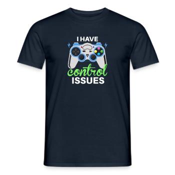I have control issues - Men's T-Shirt - navy - Front - AI Model Male 178 light (178cm)