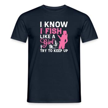 Jeder mit einem Angelschein braucht das! Hinzufügen - Männer T-Shirt - Navy - Vorne - AI Model Male 178 light (178cm)