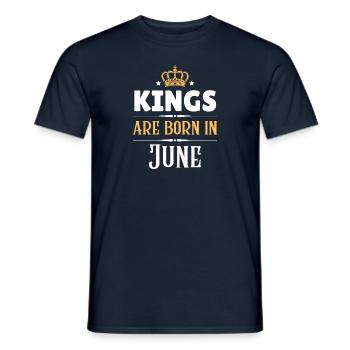 Kings are born in June - Men's T-Shirt - navy - Front - AI Model Male 178 light (178cm)