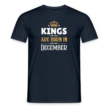 Kings are born in December - Men's T-Shirt - navy - Front - AI Model Male 178 light (178cm)