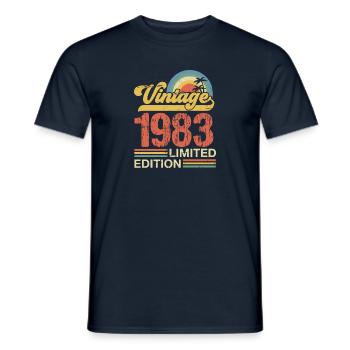 1983 - T-shirt homme - marine - Devant - AI Model Male 178 light (178cm)