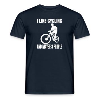Cyclists Cycling Cycling Cyclists Cycling - Men's T-Shirt - navy - Front - AI Model Male 178 light (178cm)