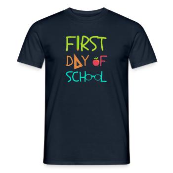 First Day Of School - Men's T-Shirt - navy - Front - AI Model Male 178 light (178cm)