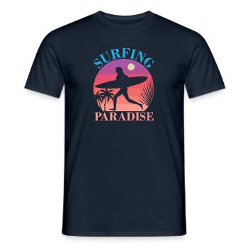 Surfing paradise - Men's T-Shirt - navy - Front - AI Model Male 178 light (178cm)