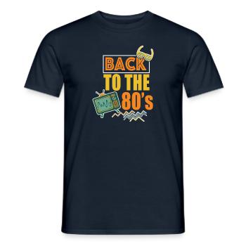 Back To The 80s - Men's T-Shirt - navy - Front - AI Model Male 178 light (178cm)
