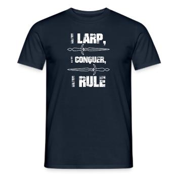 Funny LARP Live Action Role Playing Cosplay - Men's T-Shirt - navy - Front - AI Model Male 178 light (178cm)