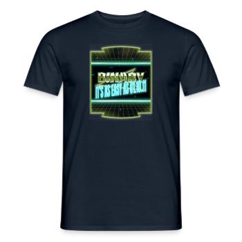 hacking computer equestrian geek fingers computer - Männer T-Shirt - Navy - Vorne - AI Model Male 178 light (178cm)