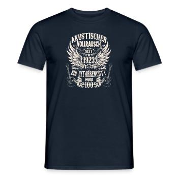 Gitarristen Geburtstag Jahrgang 1923 100 jahre - Männer T-Shirt - Navy - Vorne - AI Model Male 178 light (178cm)
