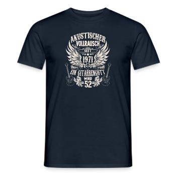 Gitarren Fan Musiker Gitarristen Geburtstag 1971 - Männer T-Shirt - Navy - Vorne - AI Model Male 178 light (178cm)