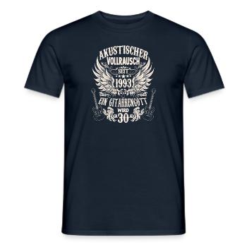 Gitarren Rocker Geburtstag Band Jahrgang 1993 - Männer T-Shirt - Navy - Vorne - AI Model Male 178 light (178cm)