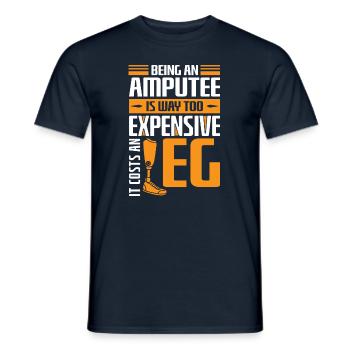 Being an amputee an Leg - Männer T-Shirt - Navy - Vorne - AI Model Male 178 light (178cm)