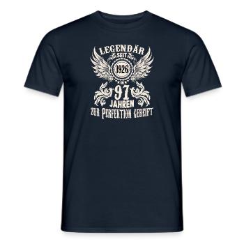 97 Jahre Geburtstag Ehrentags Wiegenfest Sprüche - Männer T-Shirt - Navy - Vorne - AI Model Male 178 light (178cm)