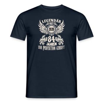 Legende 84 Jahre Geburtstags Shirt Sprüche Herren - Männer T-Shirt - Navy - Vorne - AI Model Male 178 light (178cm)